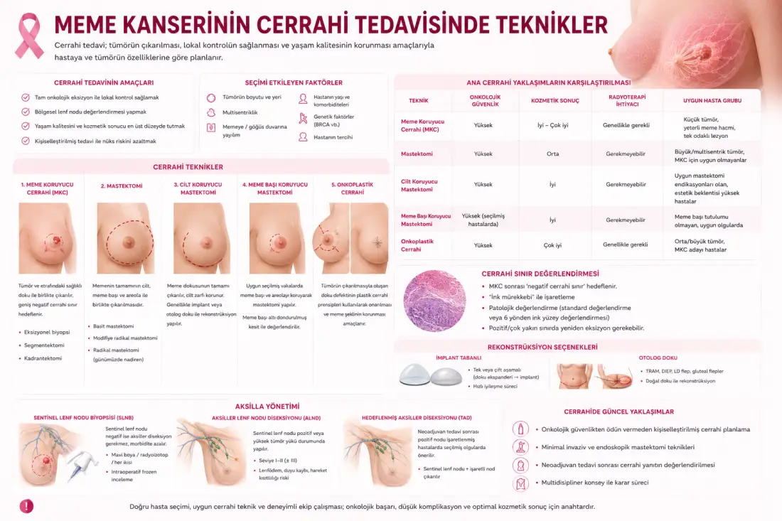 Meme Kanserinin Cerrahi Tedavisinde Teknikler